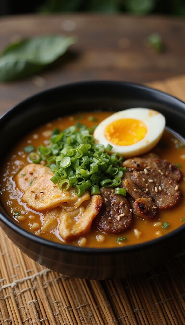 Miso Ramen With Soft-Boiled Egg And Scallions