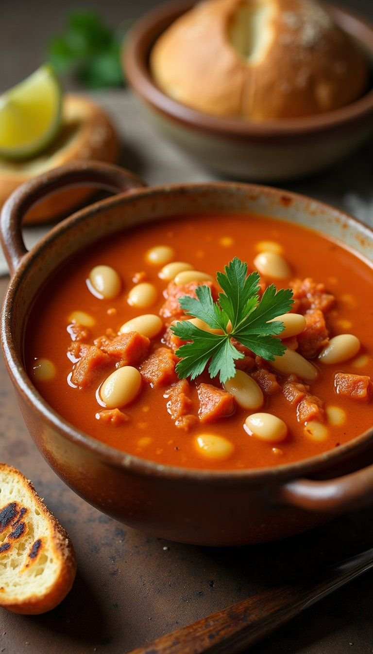 Spicy Chorizo And White Bean Winter Soup