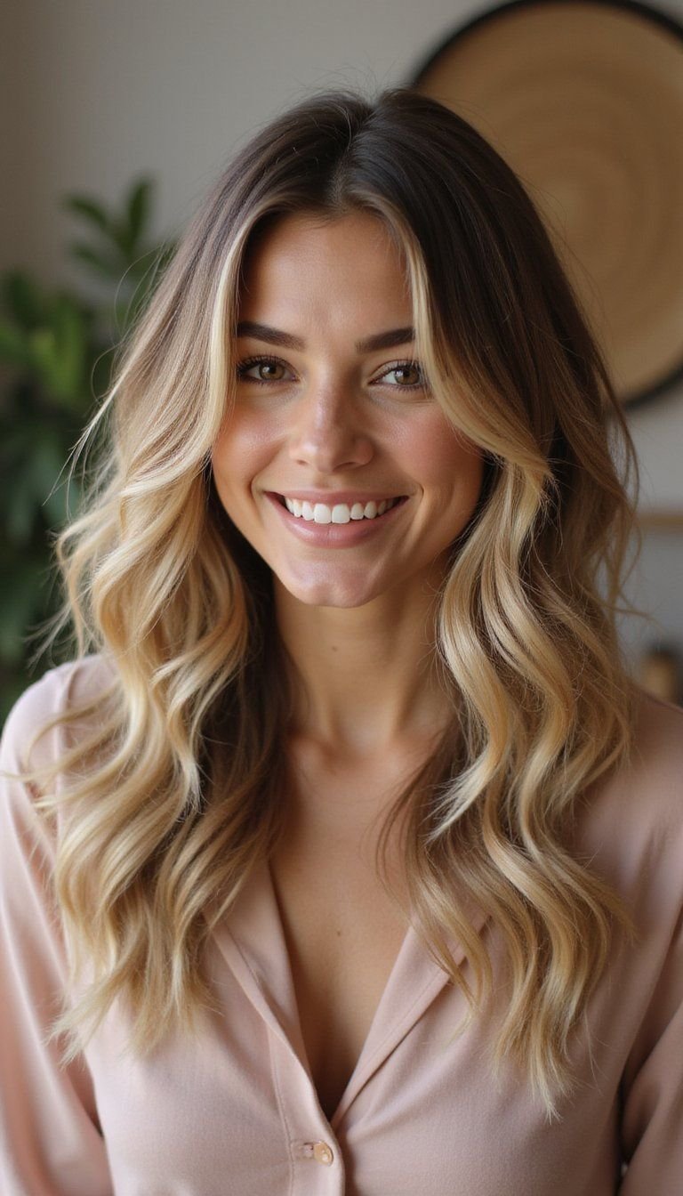 Deep Side Part With Soft Beachy Waves