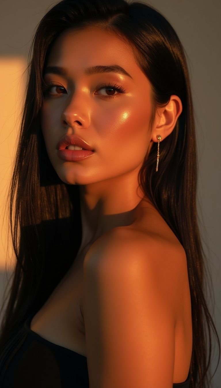 Sleek Wet Look And Deep Side Part Combo