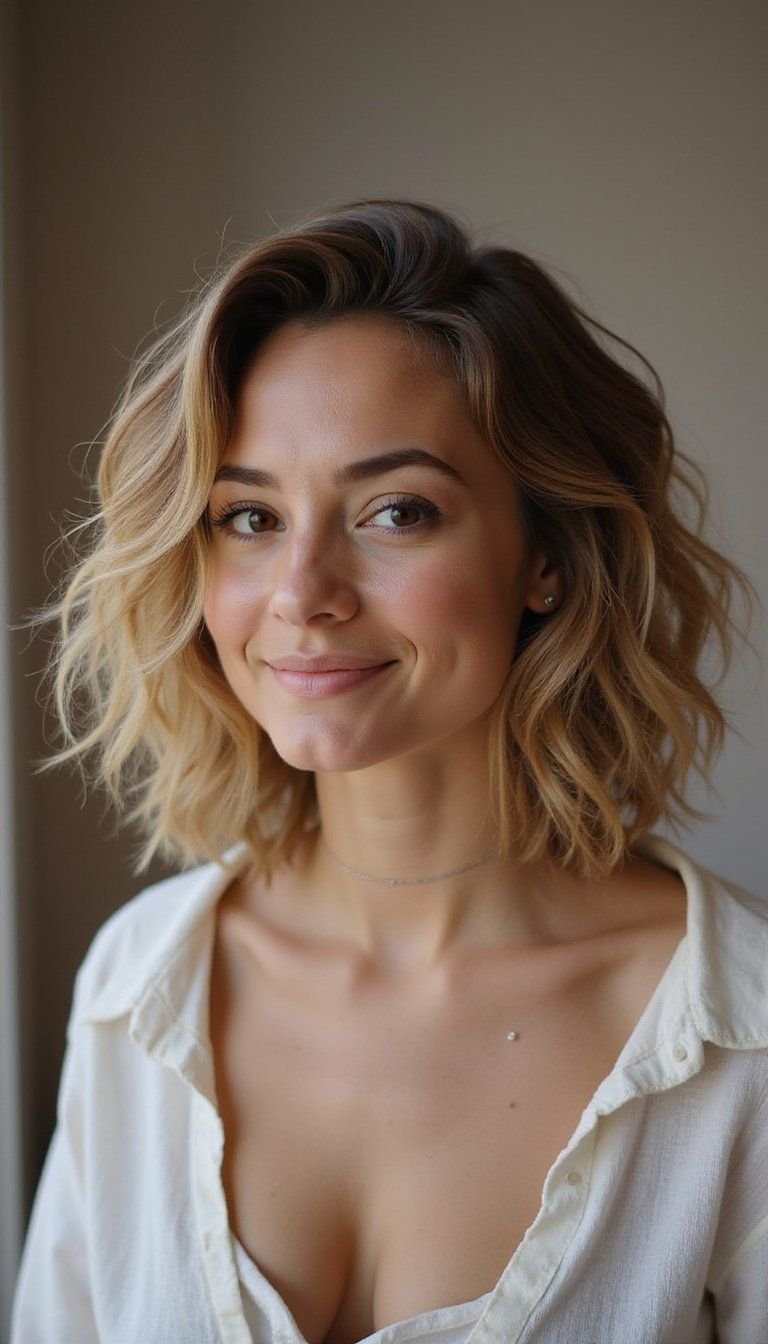 Classic Diffused Curly Bob With Soft Edges