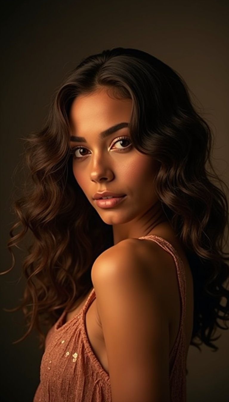 Glossy Diffused Curly Wet Look For Drama