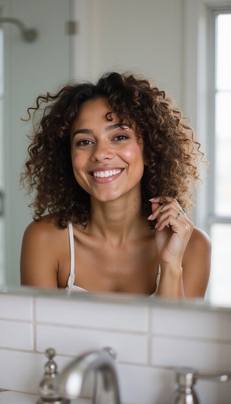 Wash-And-Go Diffused Curly Routine For Busy Mornings