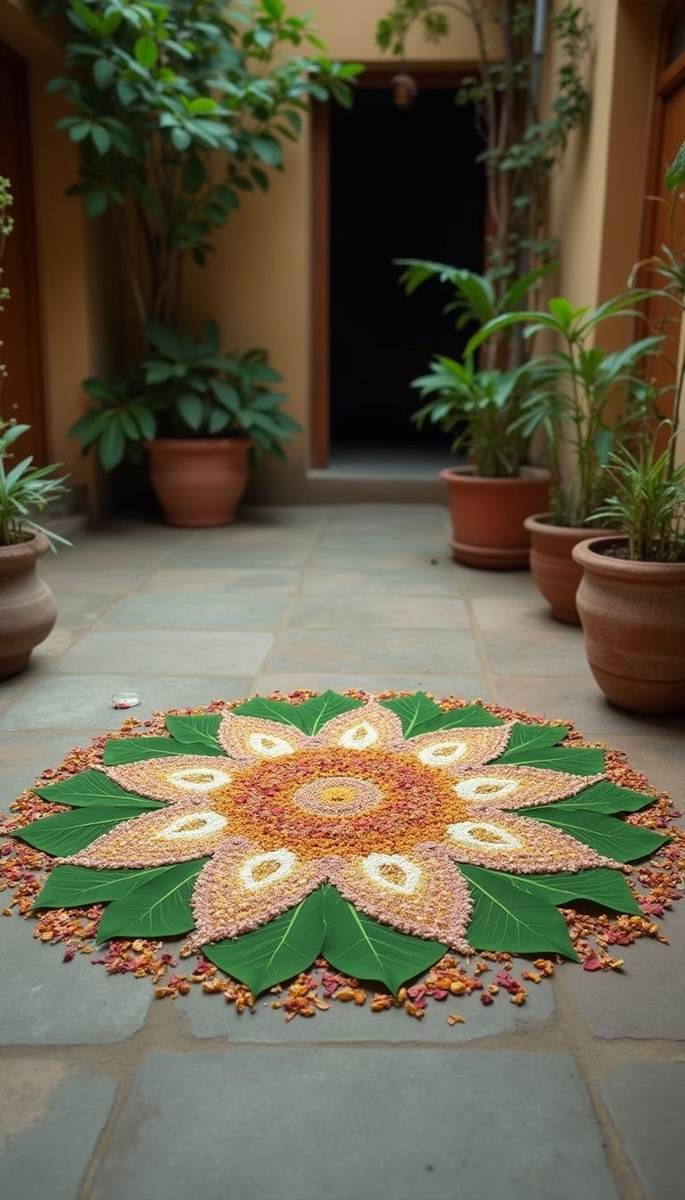 Peepal Leaf And Eco Rangoli For Green Courtyards