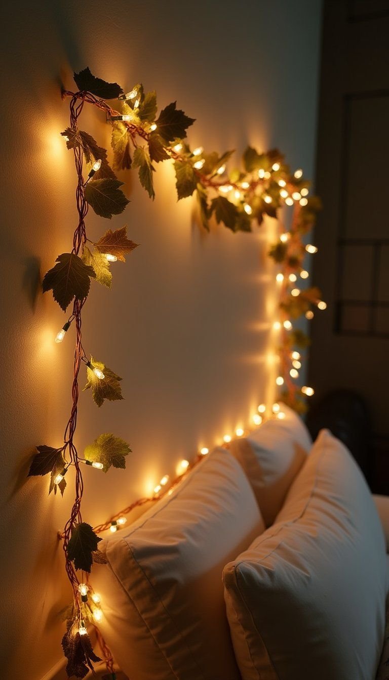 Warm LED Fairy Light Leaf Vine Garland