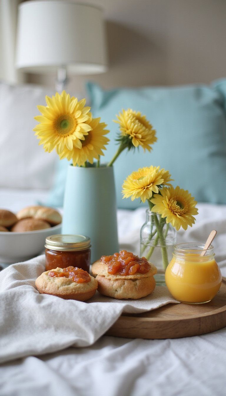 Breakfast-In-Bed Tray With Mini Jars