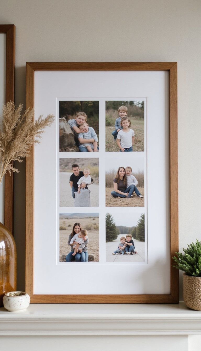Framed Memory Photo Collage Display