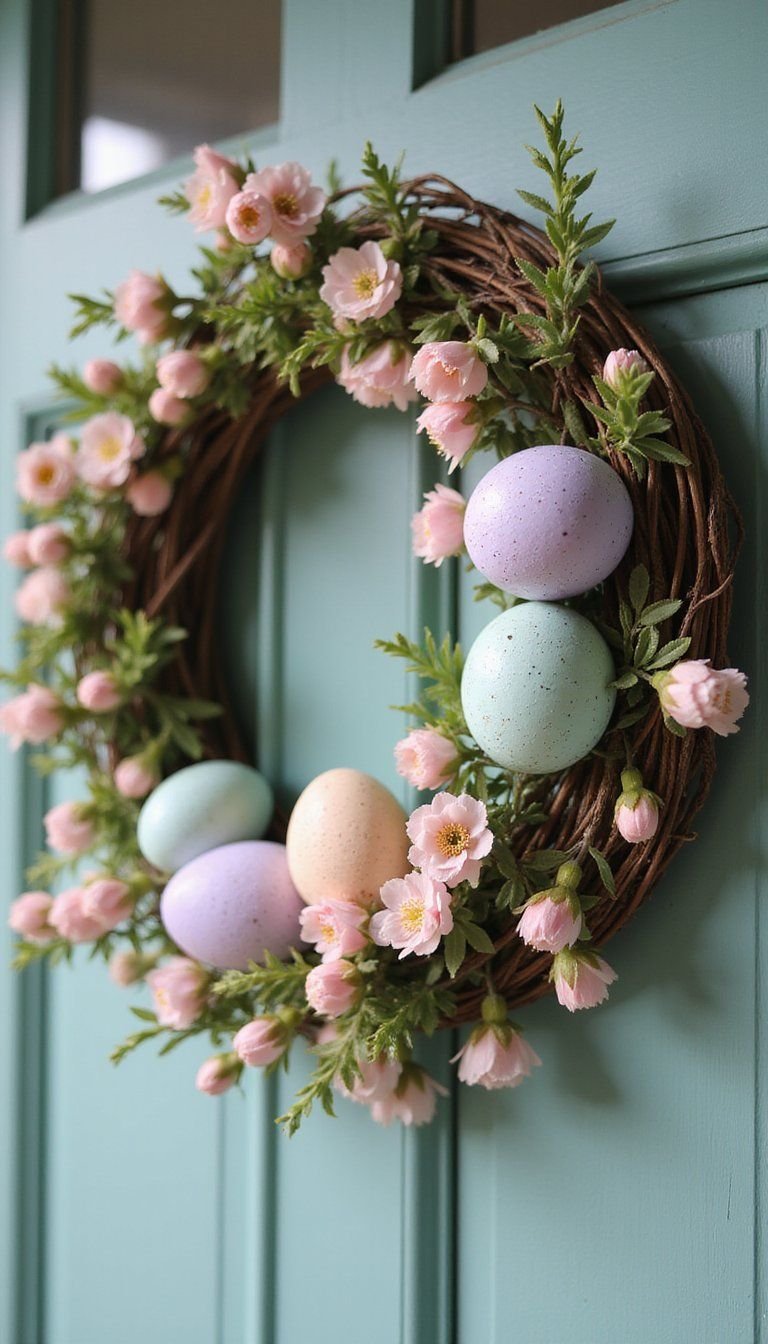 Easter Egg And Blossom Front Door Ring