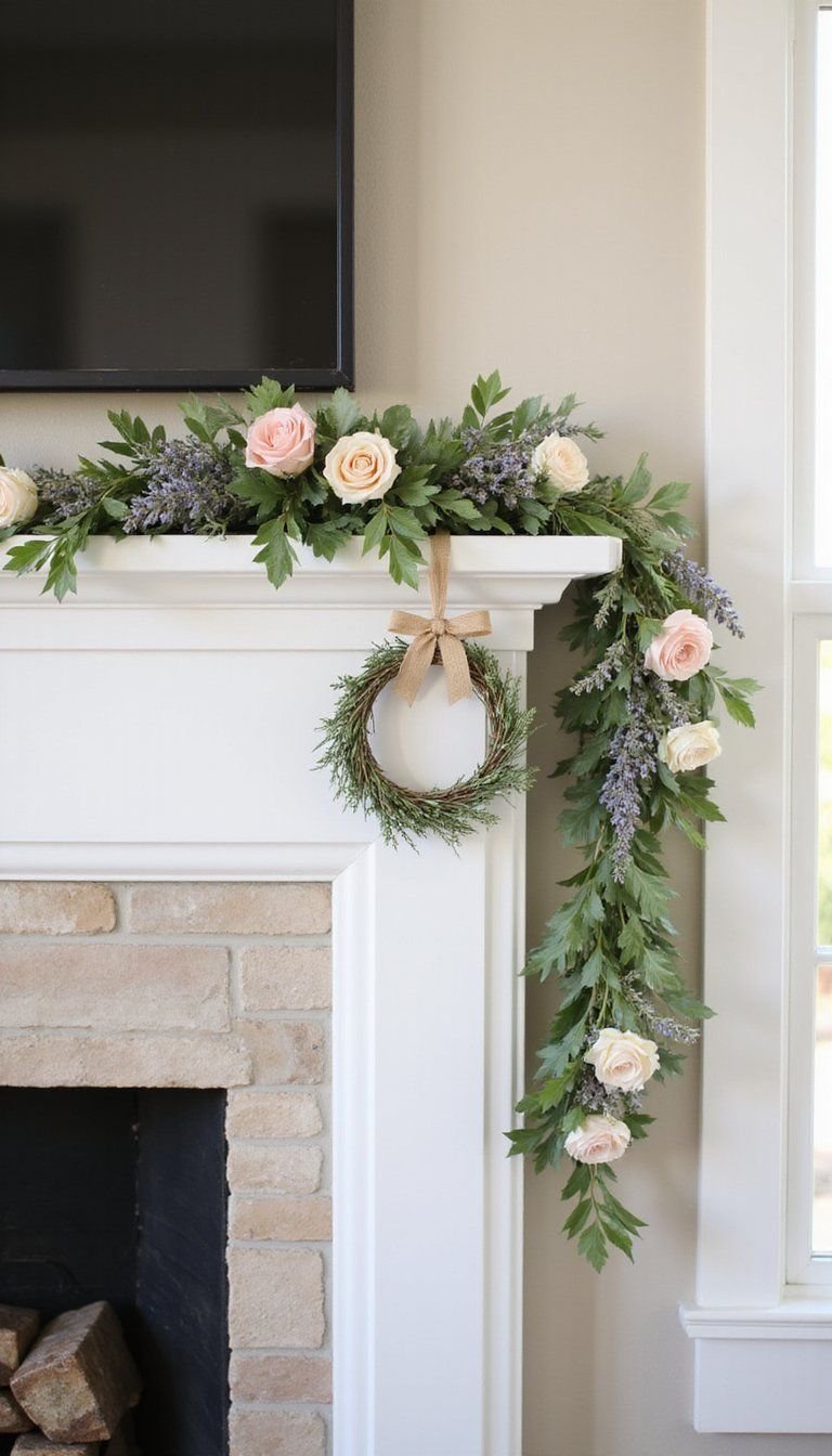 Mini Wreath Garland For Mantel Or Table