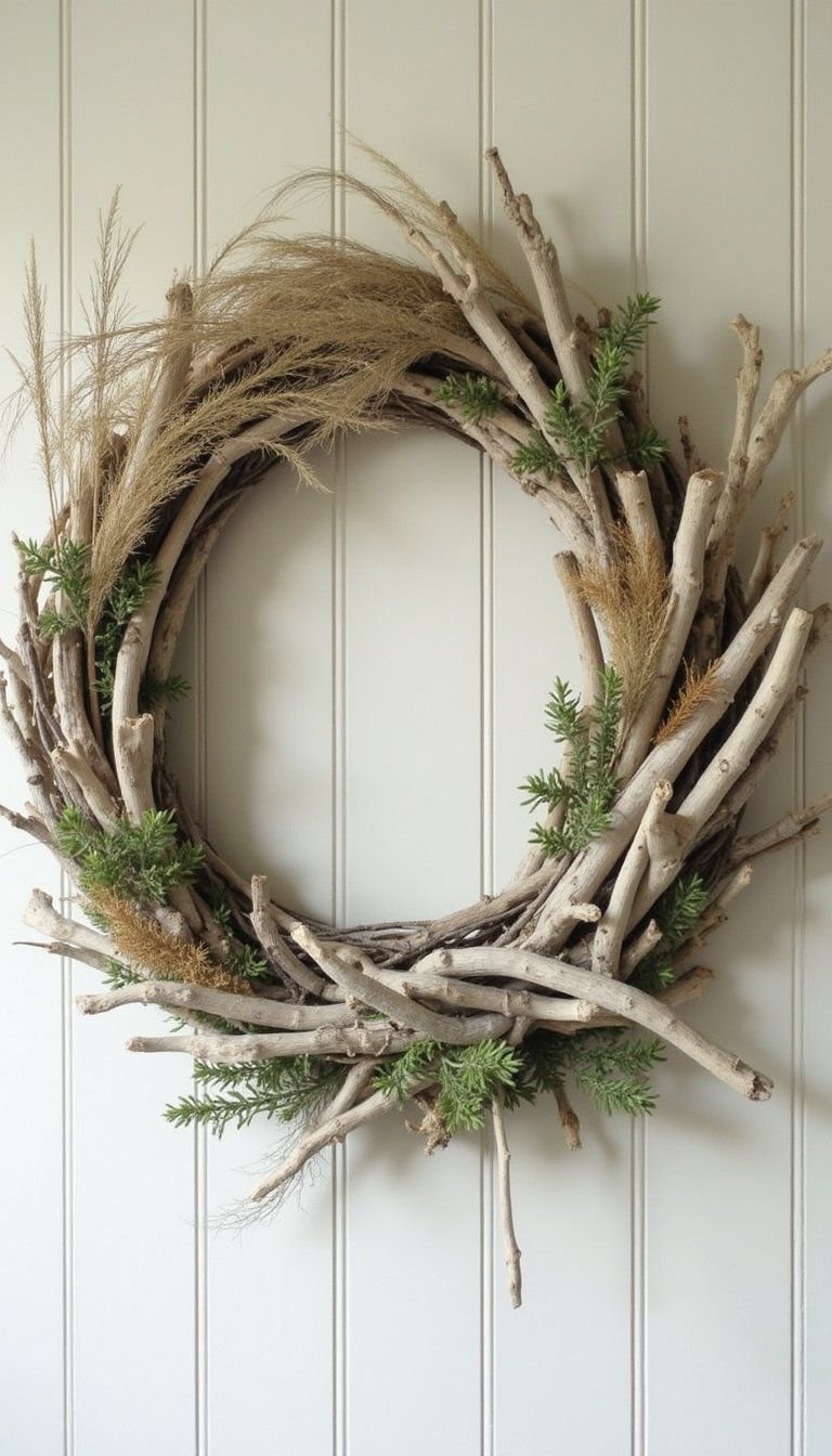 Coastal Driftwood And Dried Grass Wreath