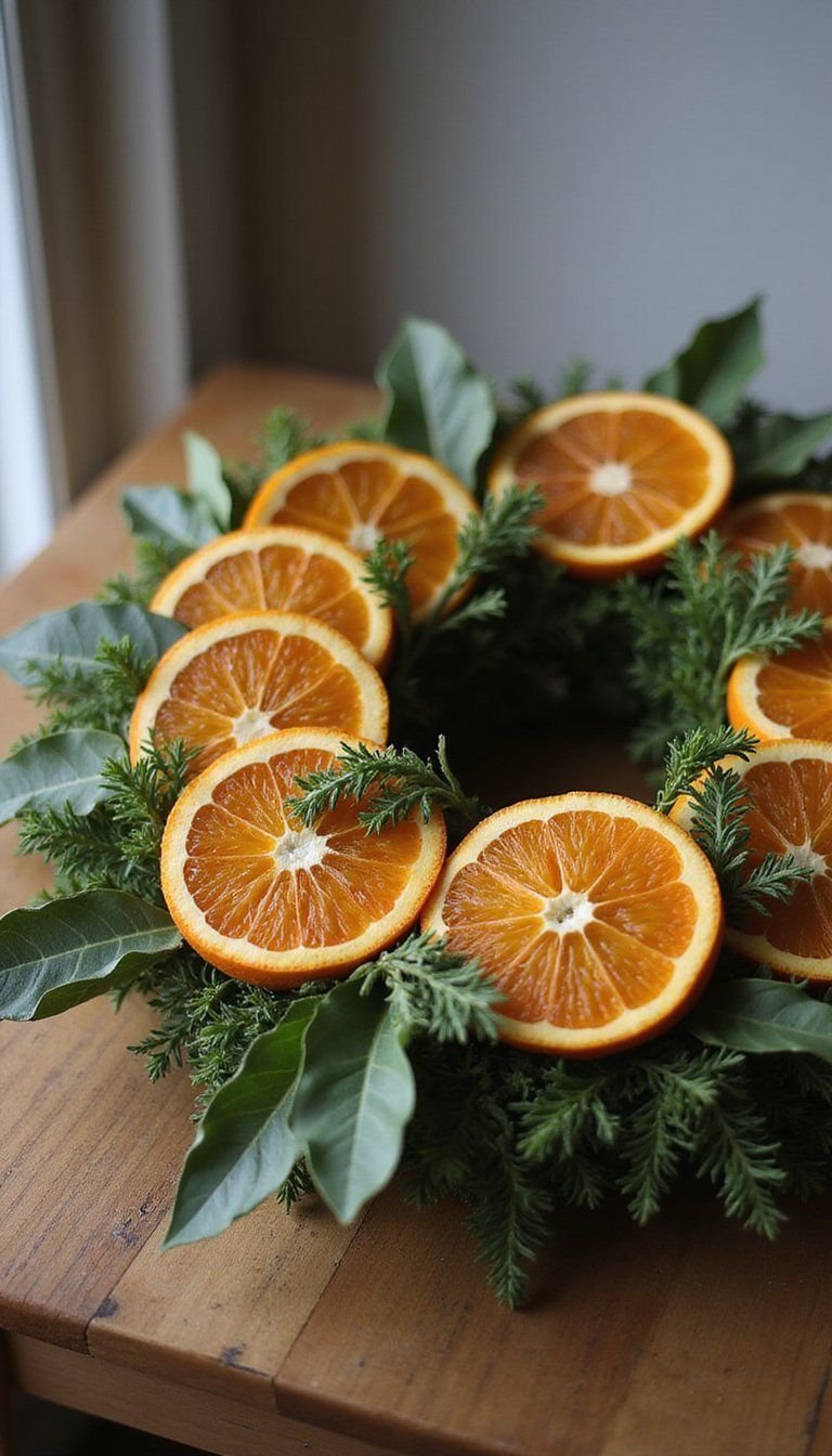 Dried Citrus And Bay Leaf Holiday Wreath