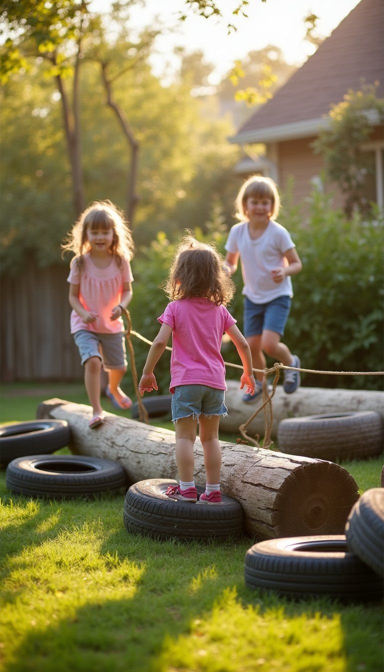 Eco-Friendly Yard Obstacle Course And Games