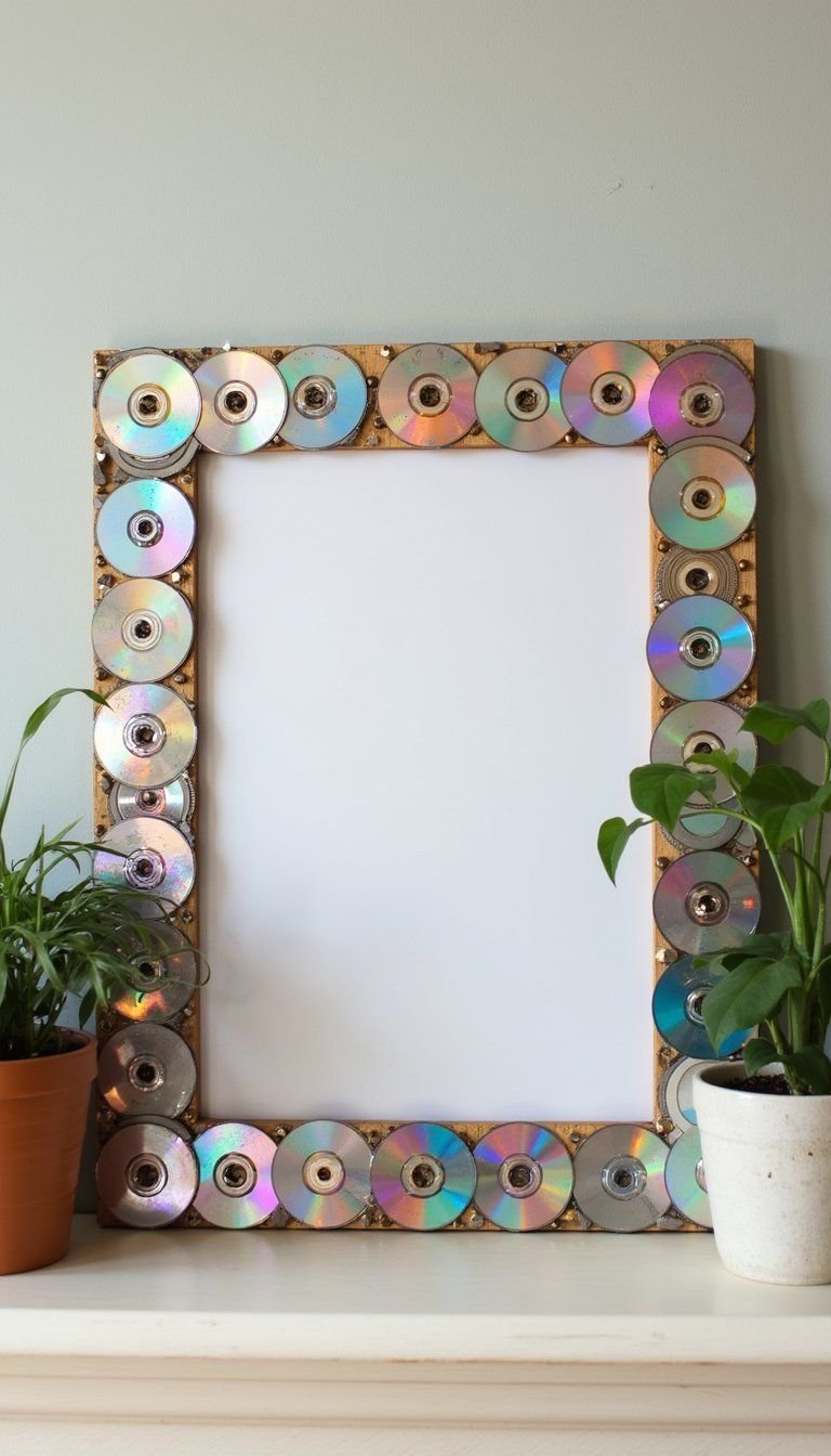 CD Mosaic Picture Frame Craft Project