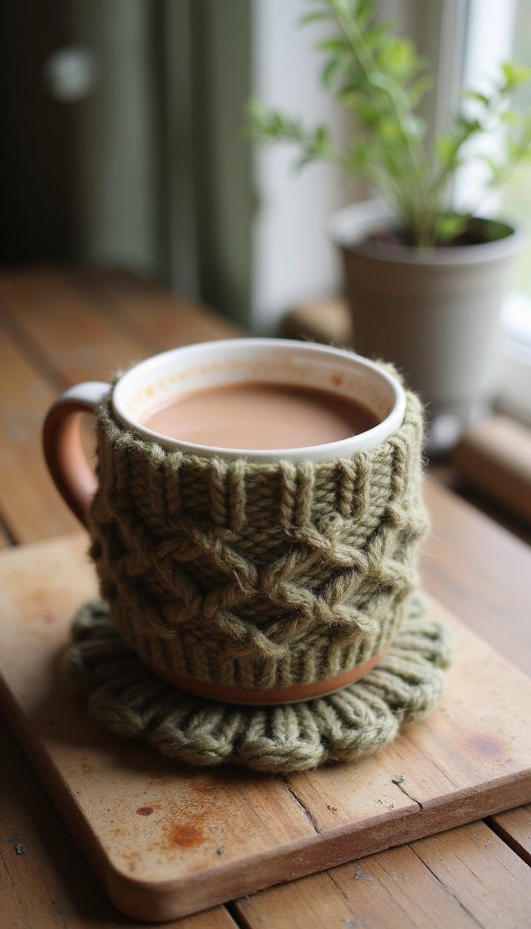 Old Sweater Mug Cozy And Coaster Set