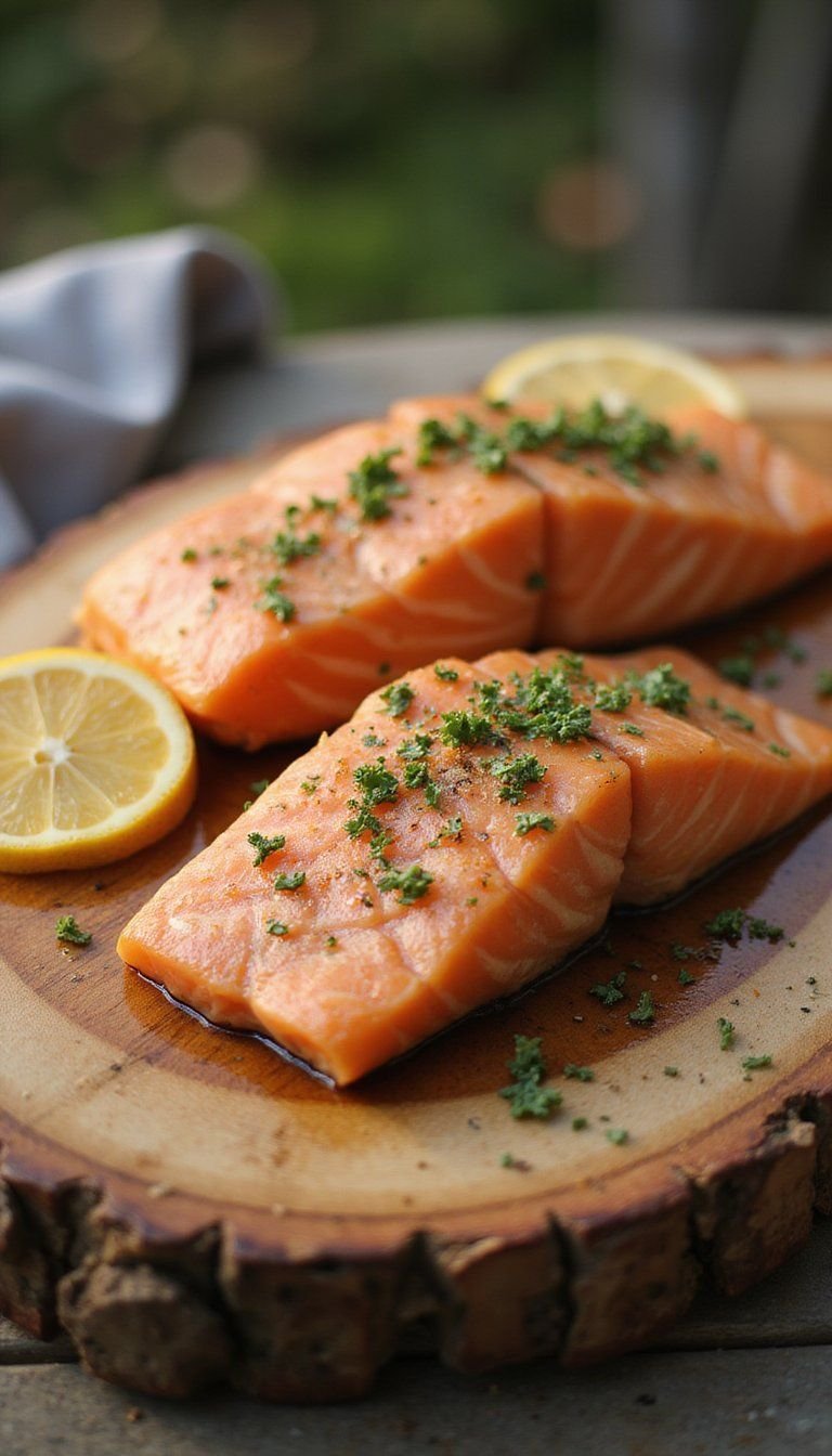Cedar Plank Salmon With Citrus Glaze For Evenings