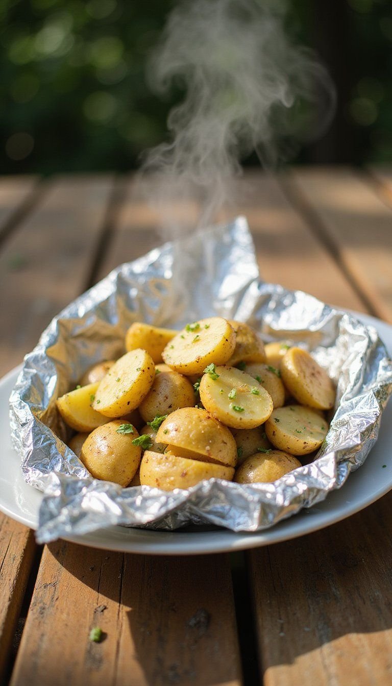Foil Packet Garlic Herb New Potatoes For Easy Sides