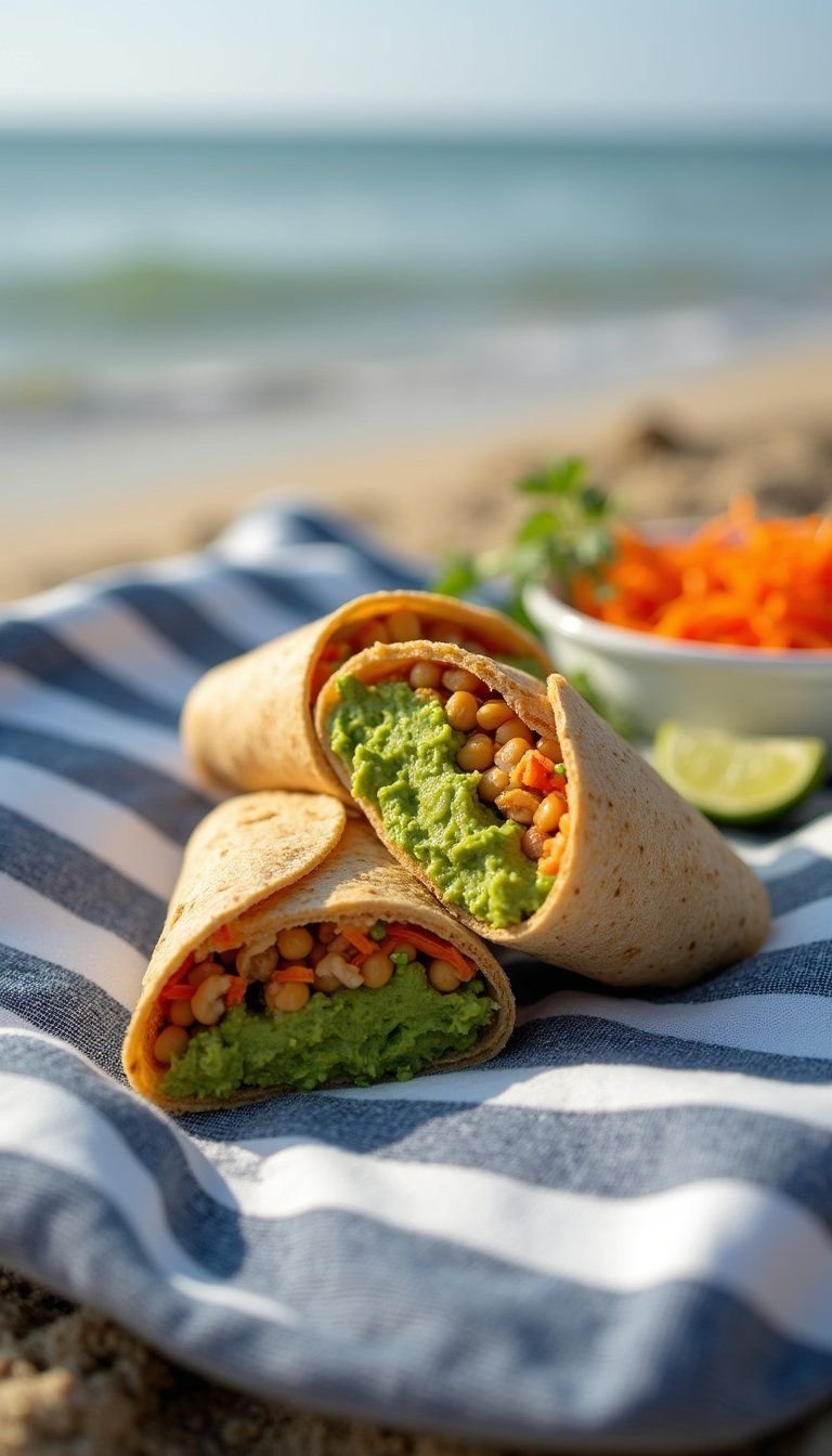 Creamy Chickpea Avocado Mash Wraps For Vegans