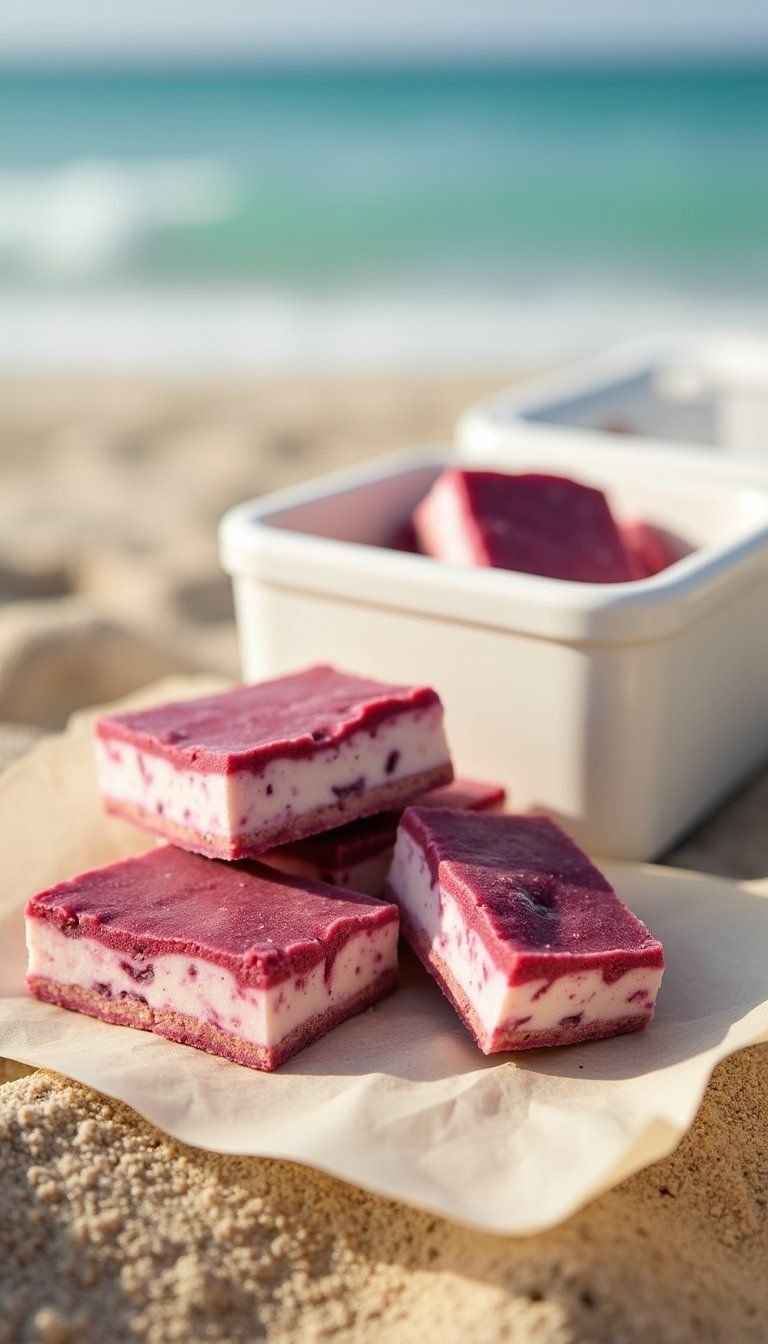 Frozen Yogurt Berry Bark For Cooling Dessert