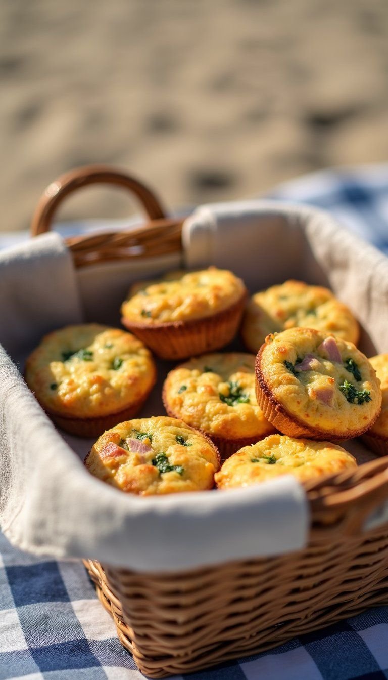 Mini Quiche Muffins For Portable Breakfast Picnics