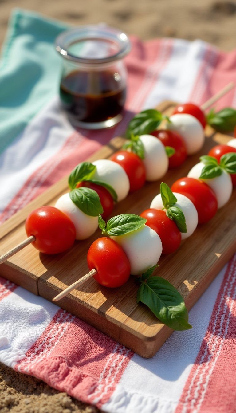 No-Fuss Caprese Skewers With Balsamic Drizzle