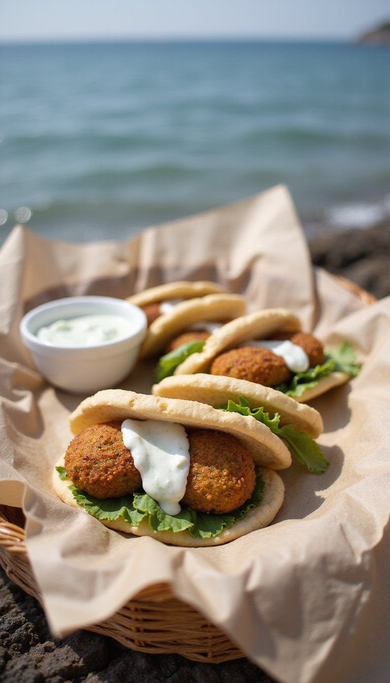 Pita Pocket Falafel With Cool Tzatziki Sauce