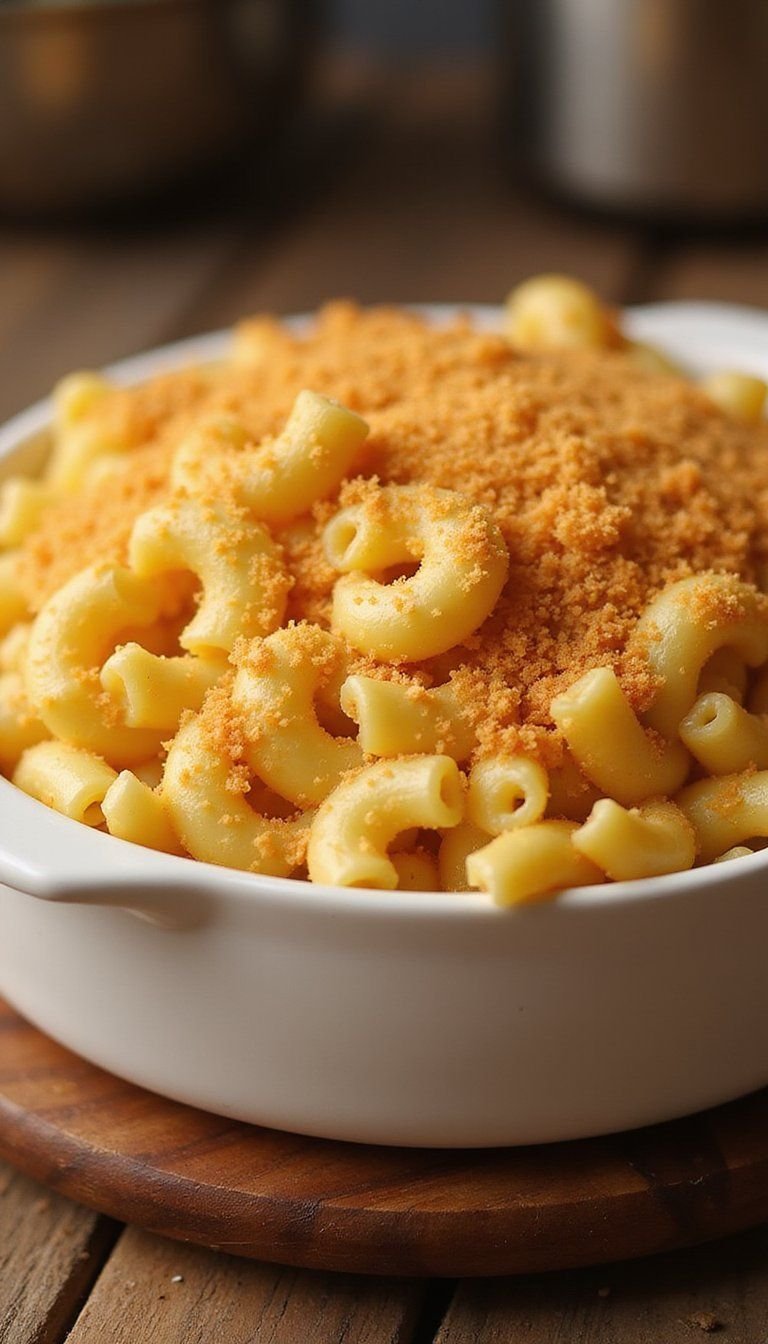 Baked Macaroni And Cheese With Crispy Topping