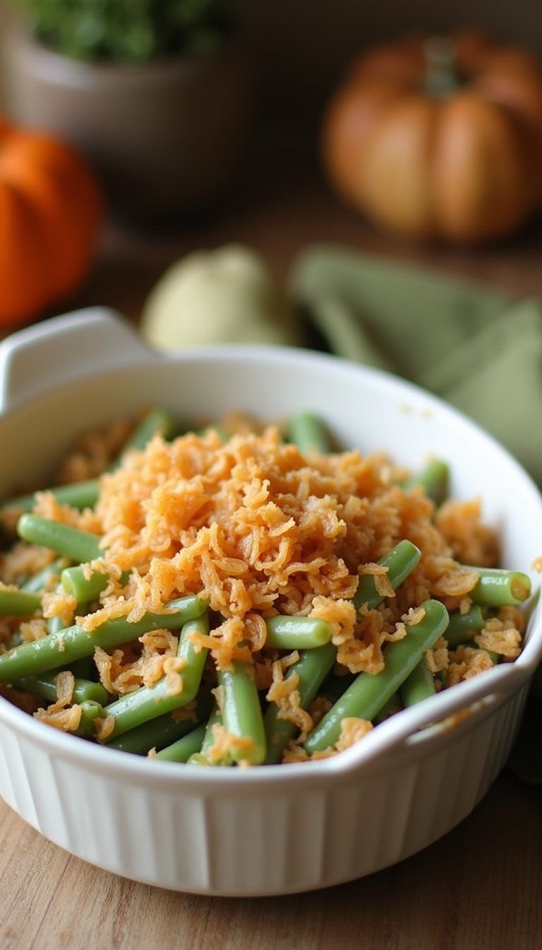 Classic Green Bean Casserole With Crispy Onions