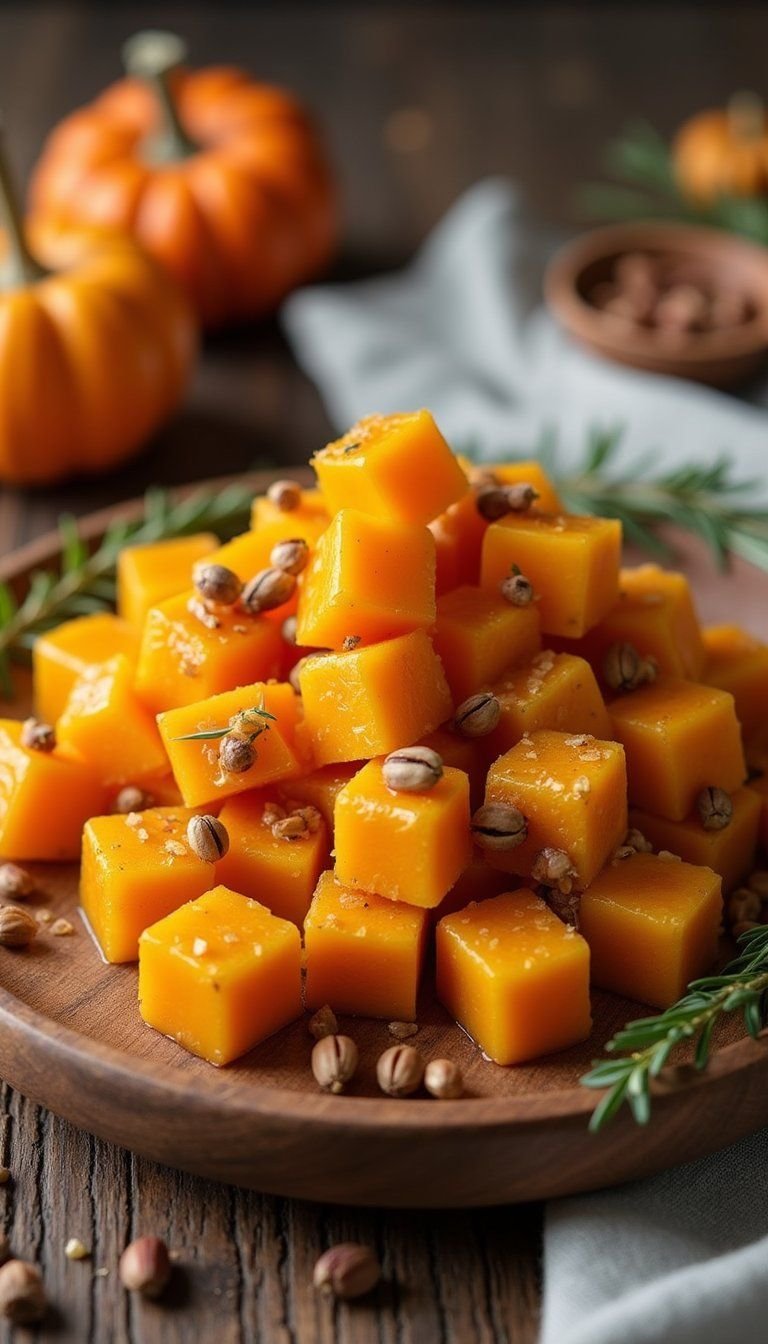 Honey Glazed Butternut Squash With Rosemary