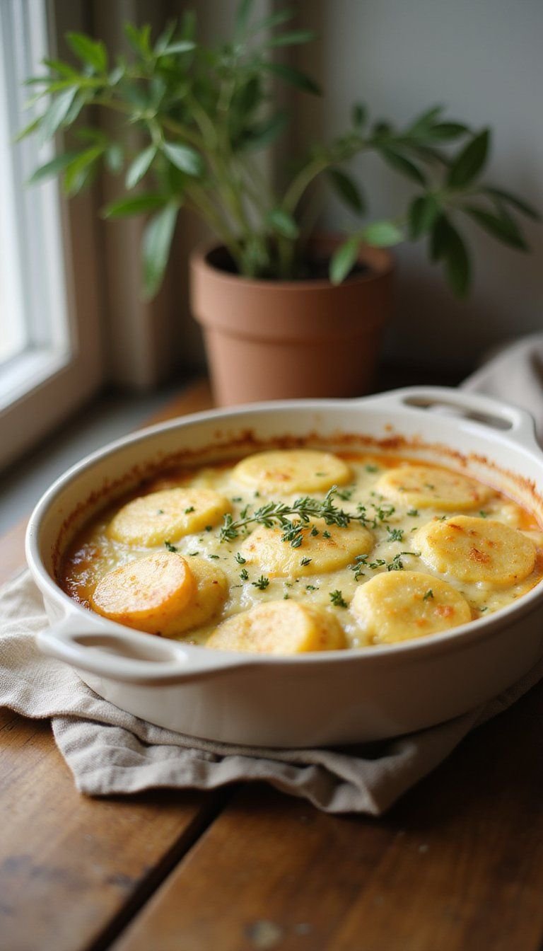 Scalloped Potatoes Au Gratin With Gruyere