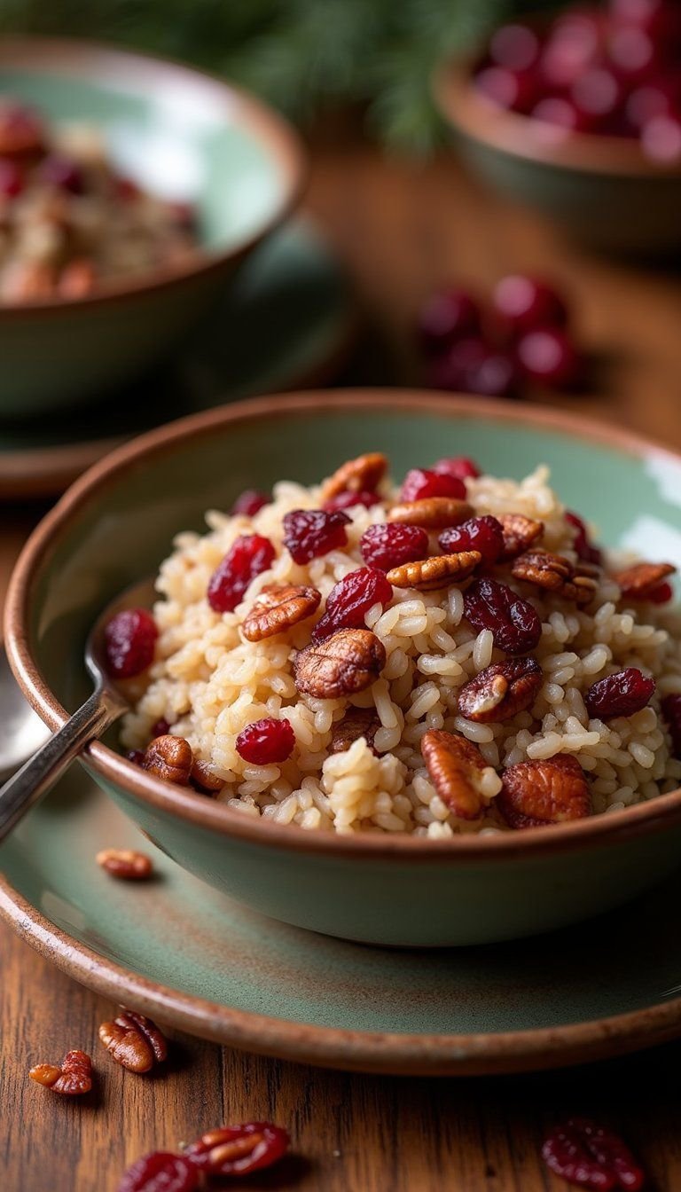 Wild Rice Pilaf With Dried Cranberries And Pecans