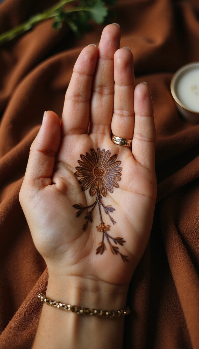 Backhand Statement Motif With Delicate Vines