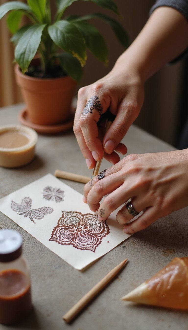 Easy Henna Starter Sticker Guide For Beginners
