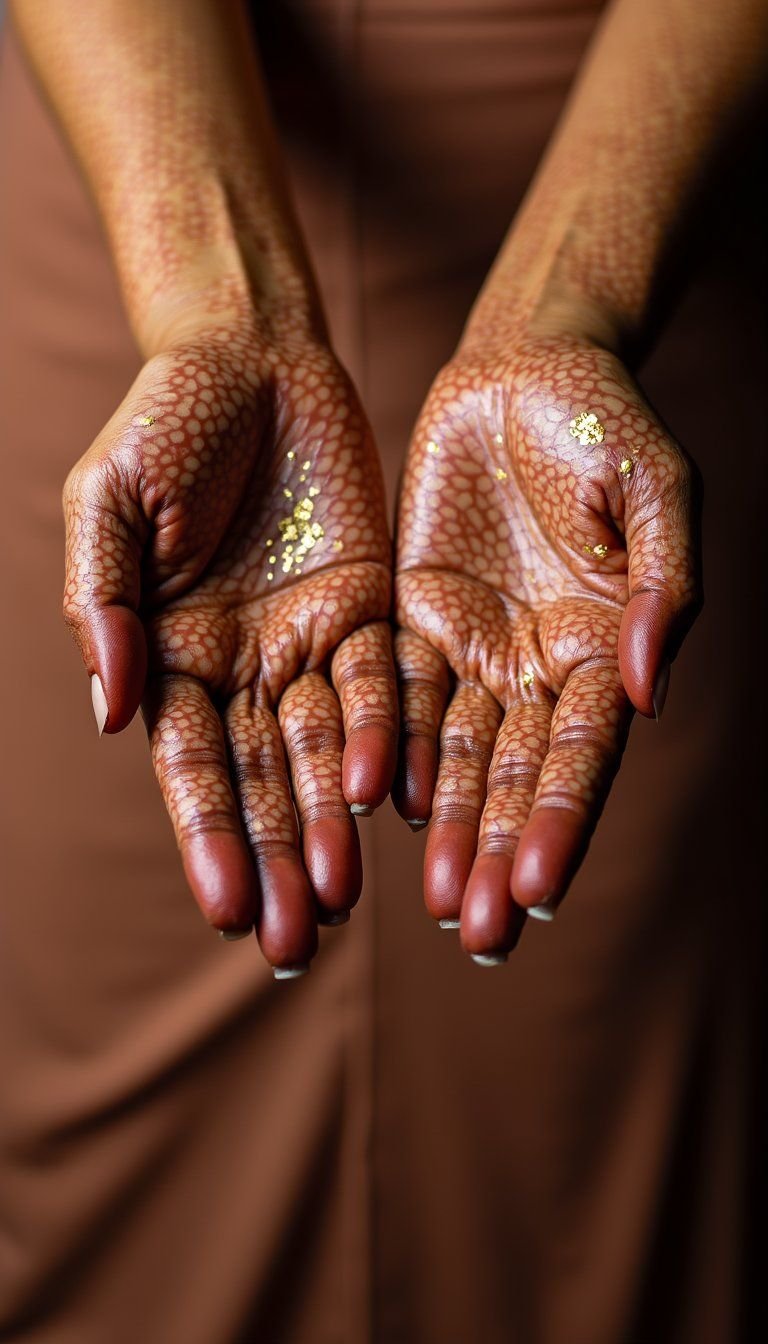 Henna With Gold Leaf Photo-Ready Accents