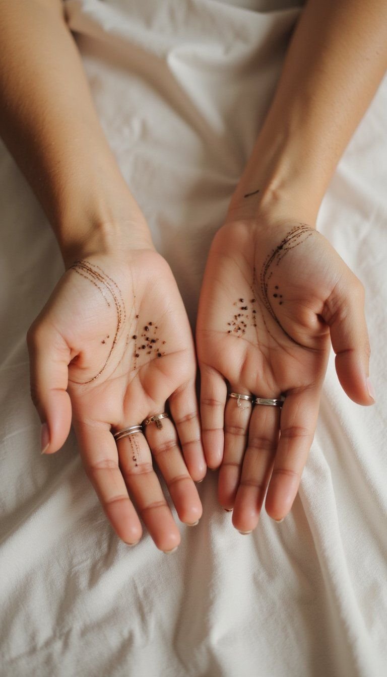 Minimalist Modern Palm Dots And Lines