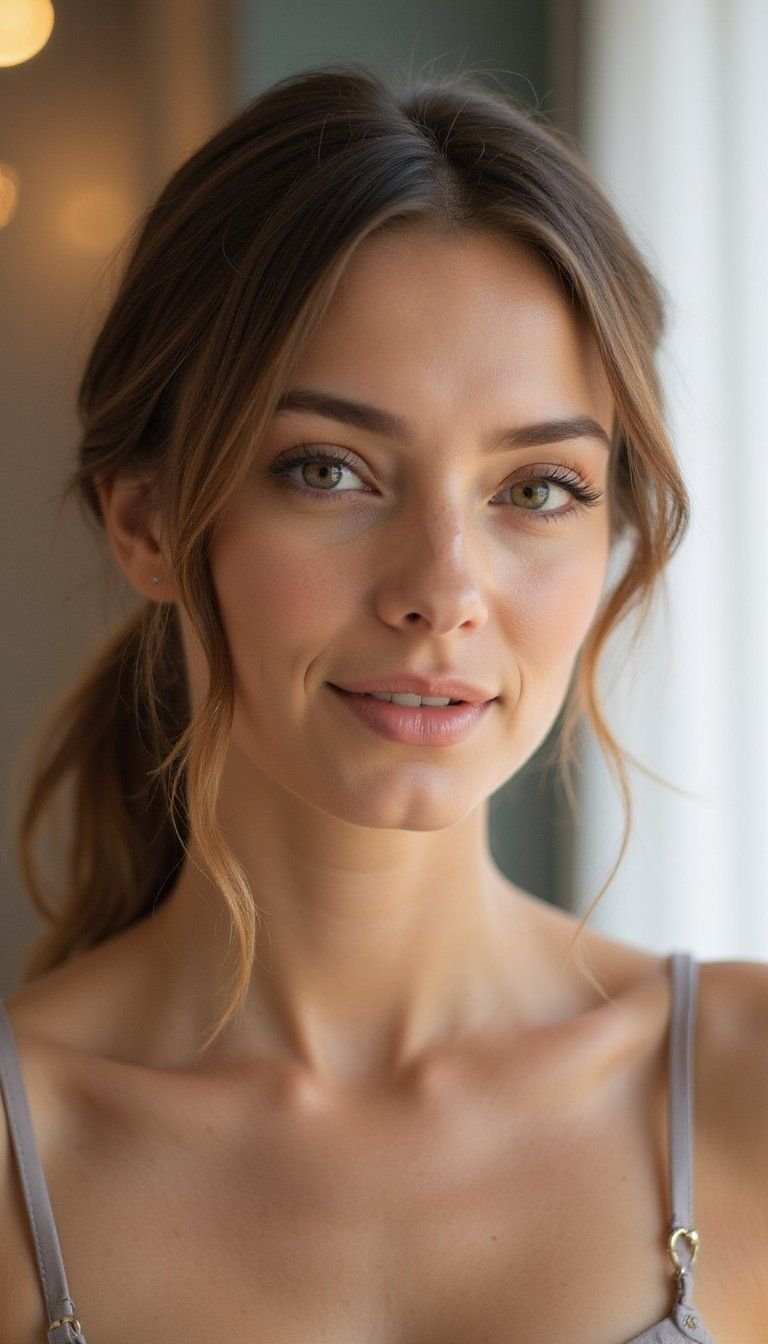 Sleek Low Pony With Wrapped Hair Detail