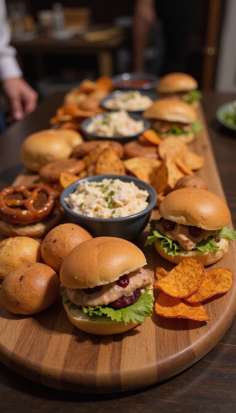 Mini Slider And Sandwich Fall Game Board