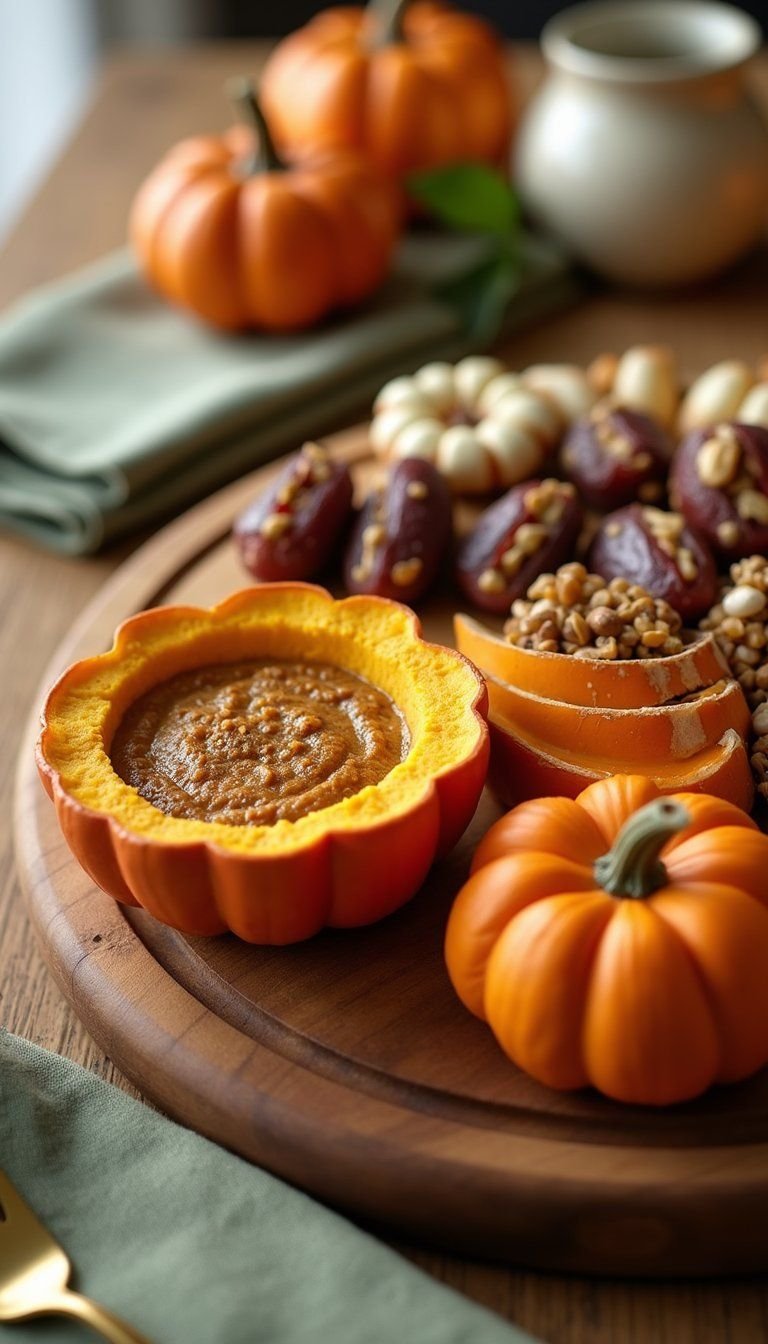 Pumpkin Themed Grazing Tray With Accents