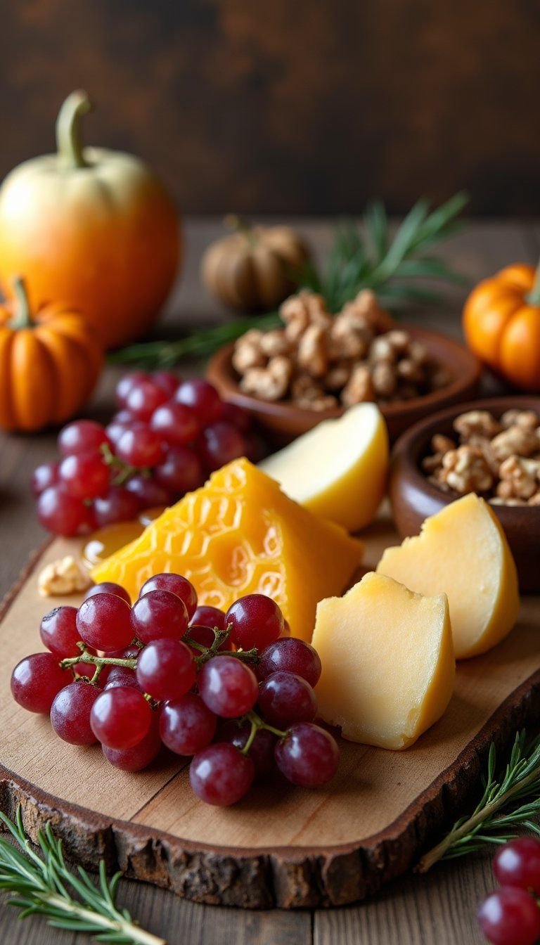 Rustic Harvest Board With Seasonal Fruits