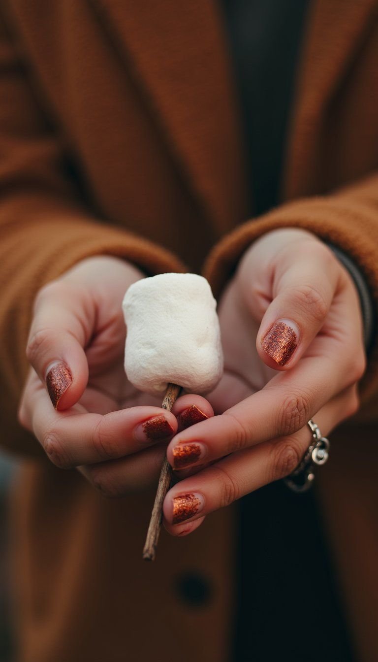 Cinnamon Spice Glitter Ombre With Warm Copper