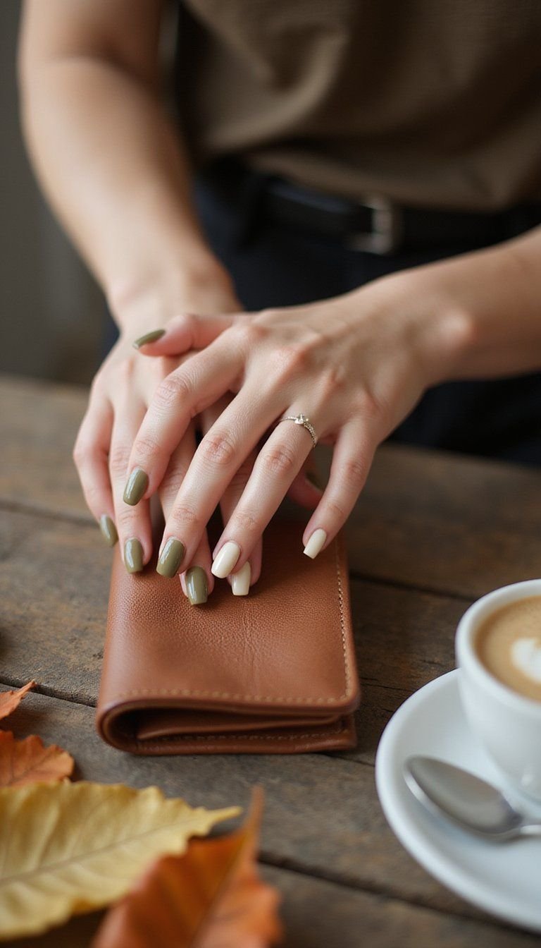 Negative Space Geometric Fall Lines And Shapes