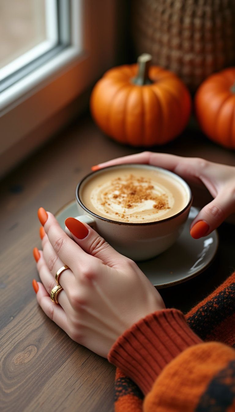 Pumpkin Spice Matte Orange With Gold Flecks