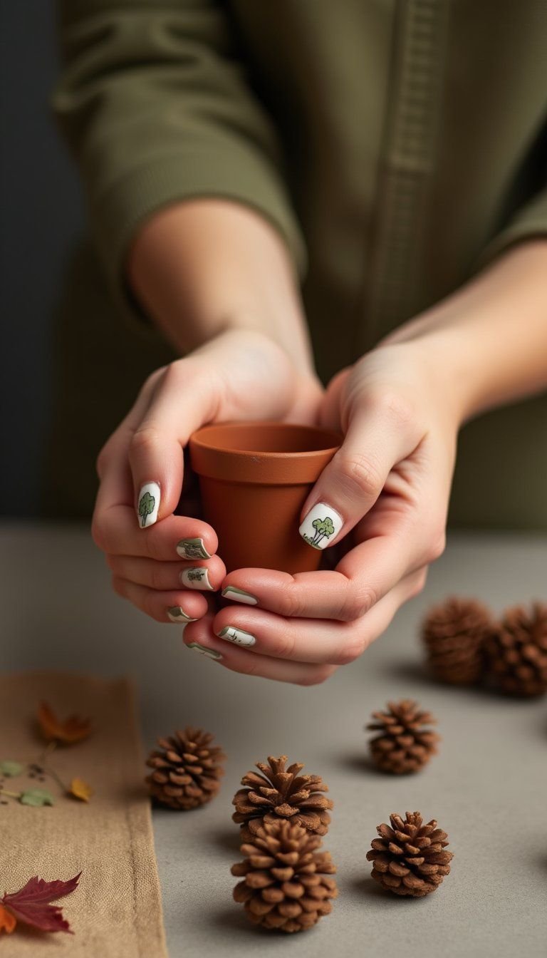 Whimsical Mushroom Forest Mini Nail Illustrations