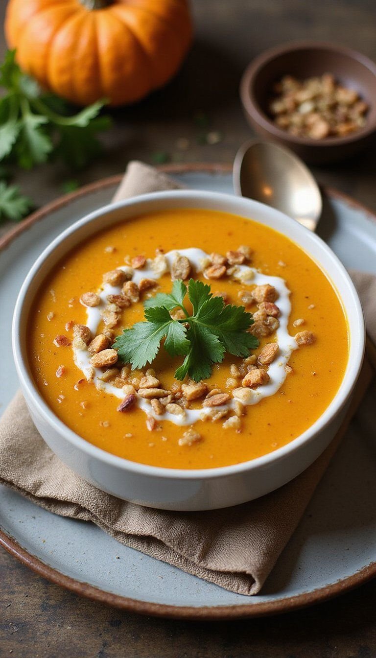 Pumpkin Lentil And Coconut Soup For Vegan Comfort