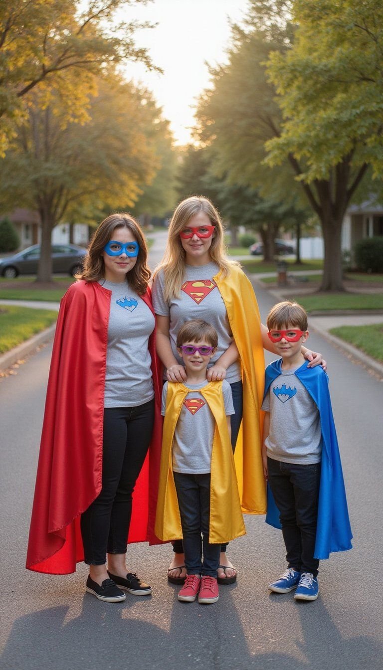 Superhero Squad With Matching Color Blocks