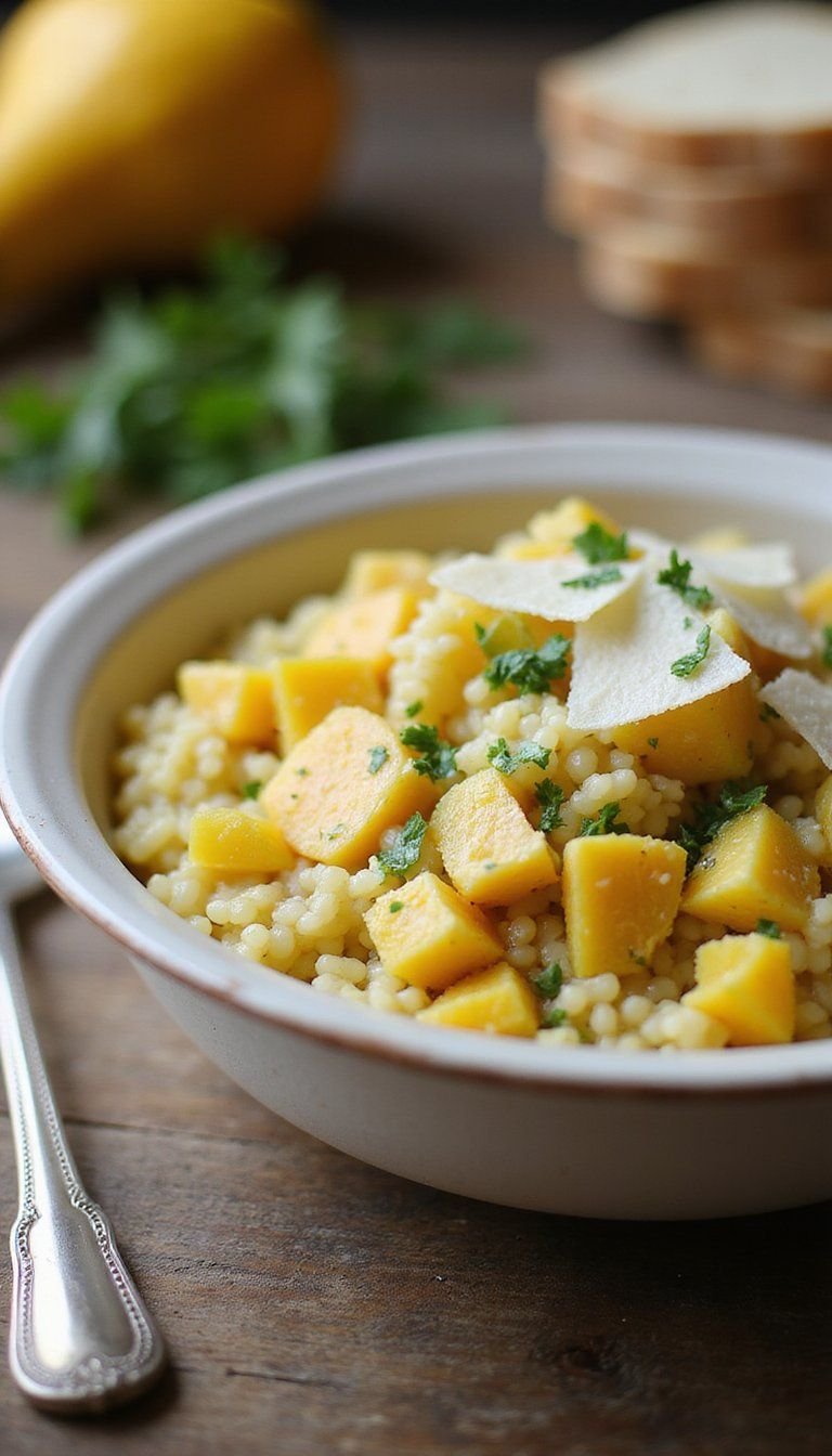 Summer Squash And Herb Risotto With Parmesan