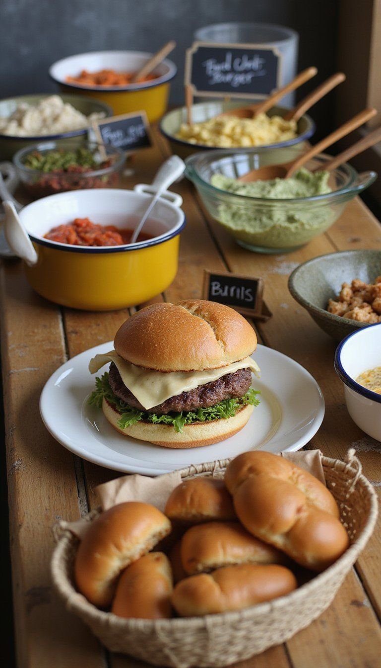 Build Your Own Burger Bar With Toppings