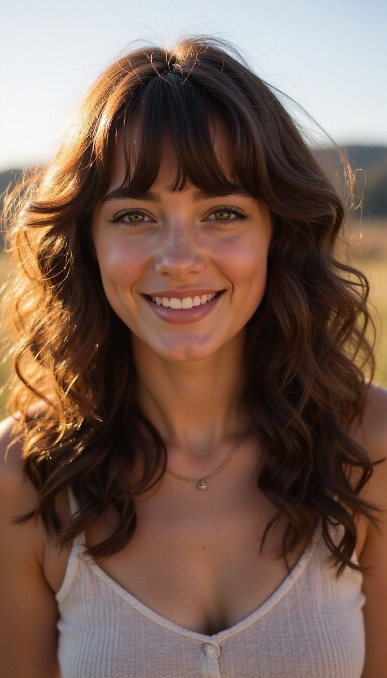 Curly Hair Feathered Bangs For Bounce And Shape