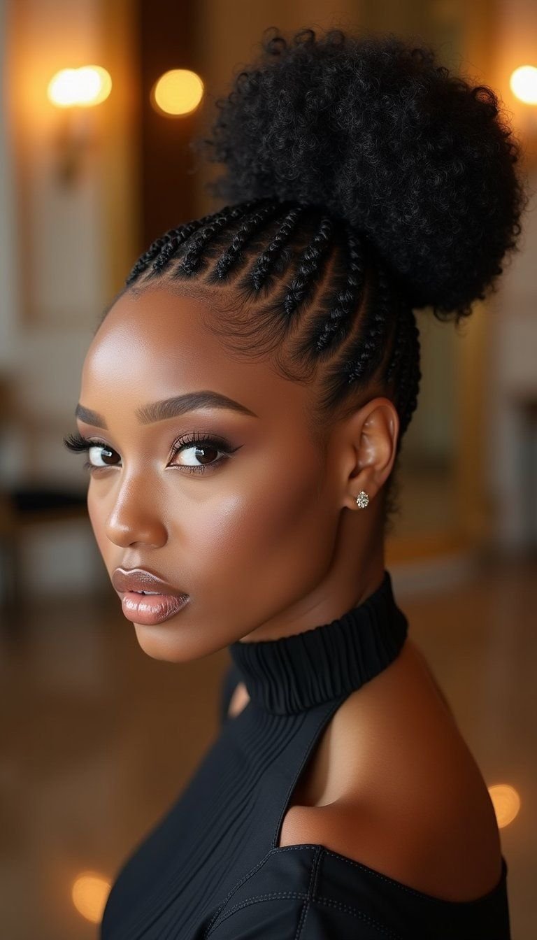 Micro Feed-In Cornrows For A Glam Look