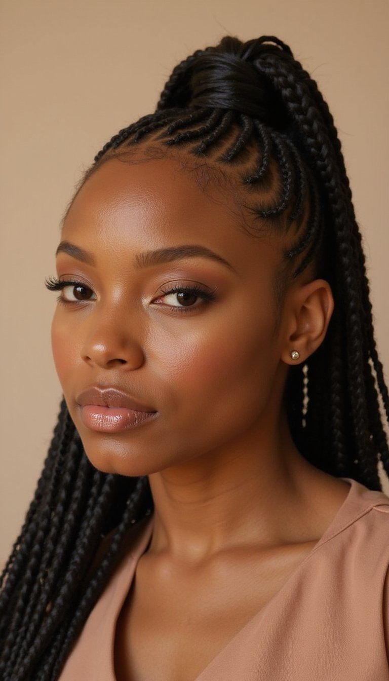 Zigzag Feed-In Cornrows For Bold Patterns