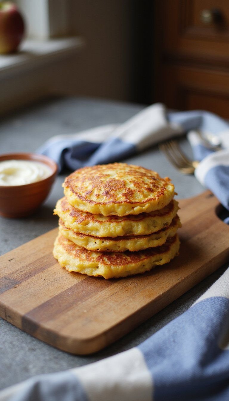 Crispy Classic Potato Latkes With Applesauce